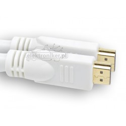 Kabel HDMI biały 19pin 15m